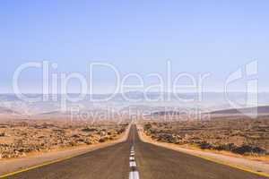 Beautiful road in the desert