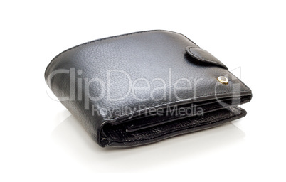 Black leather purse.