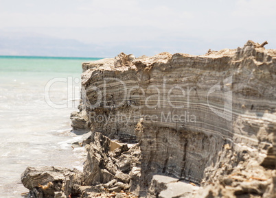 Beautiful coast of the Dead Sea .