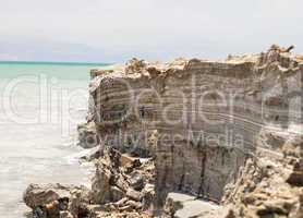 Beautiful coast of the Dead Sea .