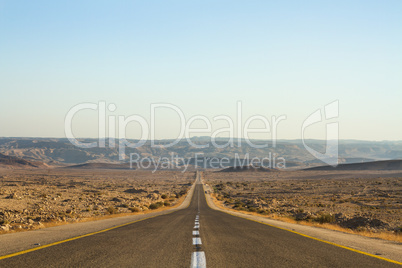 Beautiful road in the desert