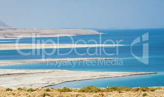 Beautiful coast of the Dead Sea .