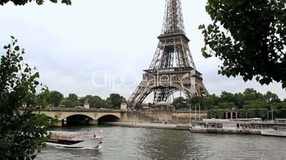 Eiffel tower tracking shot