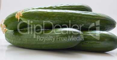 Cucumbers isolated on white .