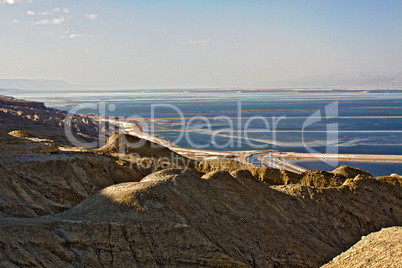 Beautiful coast of the Dead Sea .