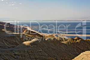 Beautiful coast of the Dead Sea .