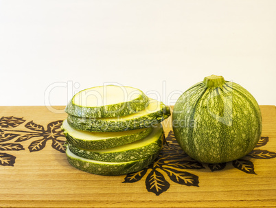 Round zucchini .