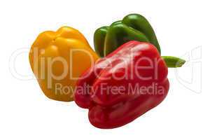 Sweet peppers isolated on a white background