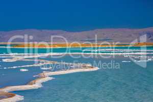 Beautiful coast of the Dead Sea .