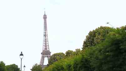 Eiffel tower tracking shot