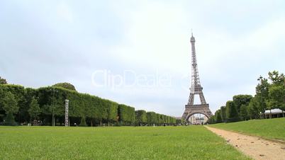 Eiffel tower tracking shot