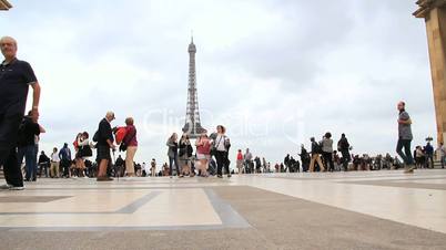 Eiffel tower tracking shot