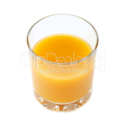 orange juice isolated on white background