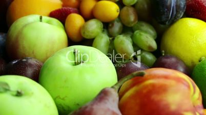 Different Fruits and Berries. Close-Up