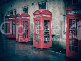 Retro look London telephone box