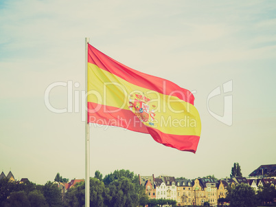 Retro look Flag of Spain