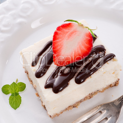 Strawberry Chocolate Cheesecake