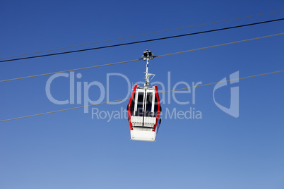 Gondola lift and blue sky