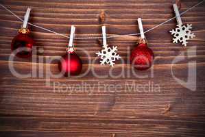 Snowflakes and Christmas Balls on a Line III