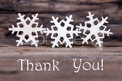 Snowflakes with Thank You