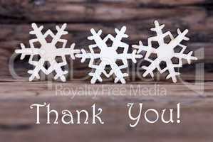 Snowflakes with Thank You