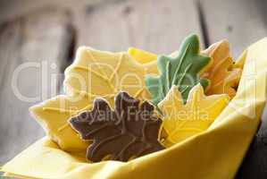 Autumn Biscuits in a Bowl