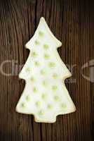 Christmas Tree Cookie on Wood III