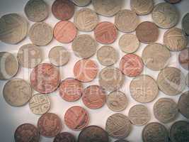 Retro look British pound coin