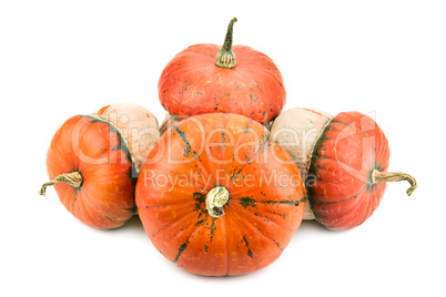 ripe pumpkin isolated on white background