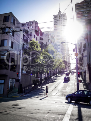 Straße in Chinatown San Francisco, USA