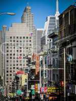 Straße in Chinatown San Francisco, USA