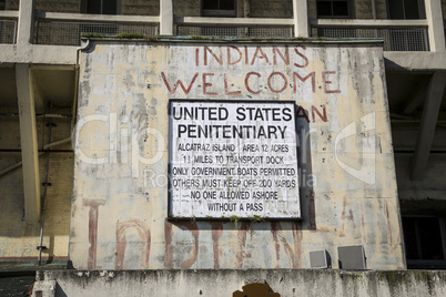 Schild auf Alcatraz Island San Francisco