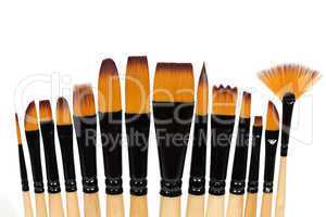 Paint brushes, isolated on a white background