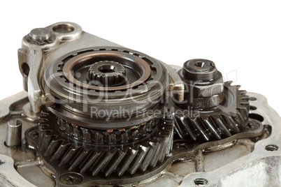 Transmission gears, isolated on a white background