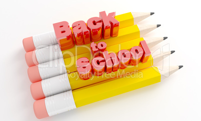 Pencils with text Back to school.