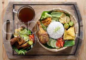 Asian fried chicken meal set