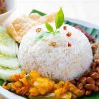 Spicy food nasi lemak
