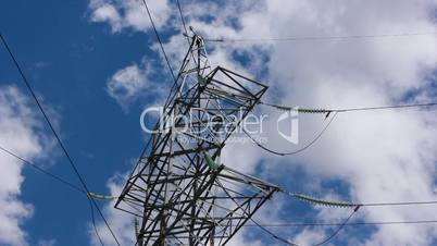 large high-voltage transmission lines in power station