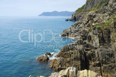 Cinque Terre Riomaggiore Kueste - Cinque Terre Riomaggiore coast 01