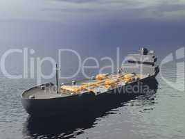 Tanker ship - 3D render