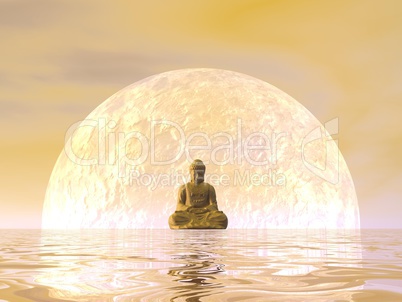 Buddha meditation - 3D render