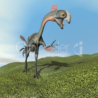 Aucasaurus dinoasaur roaring - 3D render