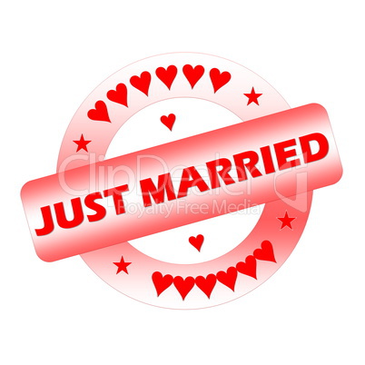 Just married stamp