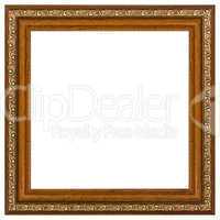 Vintage picture frame, white background, with clipping path