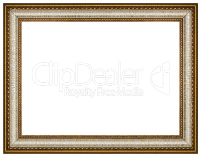 Vintage picture frame, white background, with clipping path