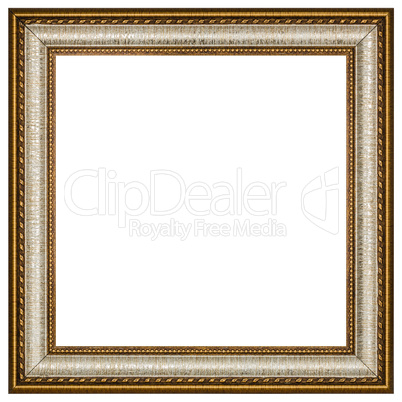 Vintage picture frame, white background, with clipping path