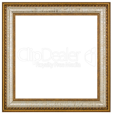 Vintage picture frame, white background, with clipping path