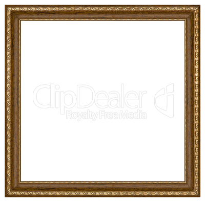 Vintage picture frame, white background, with clipping path