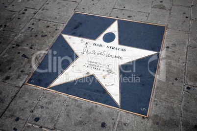 Richard Strauss walk of fame star in Vienna