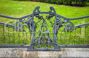 Detail of iron decoratif fence from French Embassy front garden